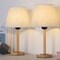 2pcs Modern Table Lamps Bedroom Bedside Lamps with Wood Base, Nightstand Light for Home Decor